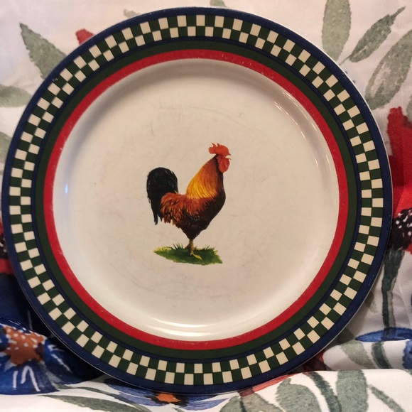 International Tableworks Other - DONATED Ella's Rooster Salad Plates Set of 4 Plates 7 5/8” Bob Timberlake